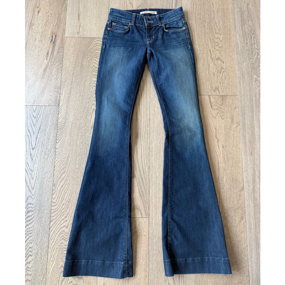 J Brand Love Story Darkvint Low Rise Flare Jeans Size 24
